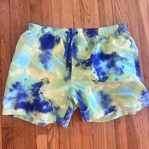 Men’s tie dyed swim trunks
